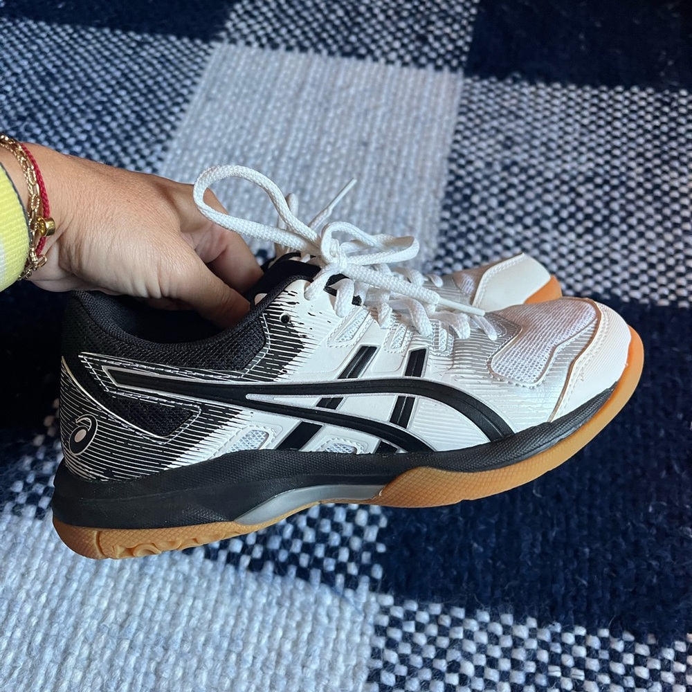 ASICS Black and White racket shoes